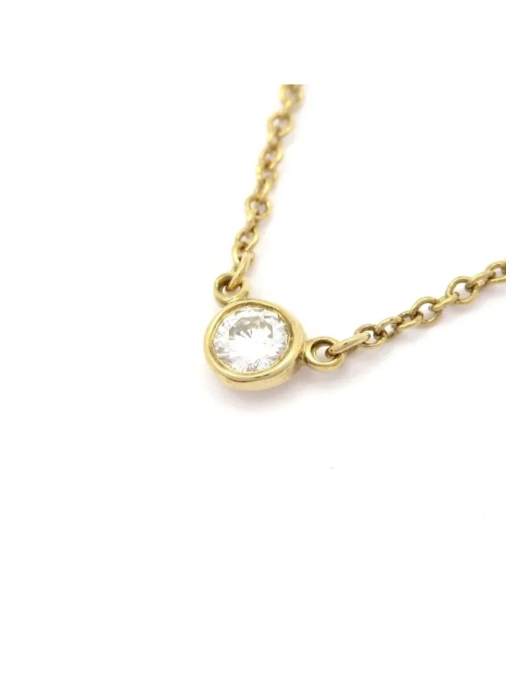 Tiffany & Co Necklace by the Yard 18k Pink Gold Diamond 0.1 Carat